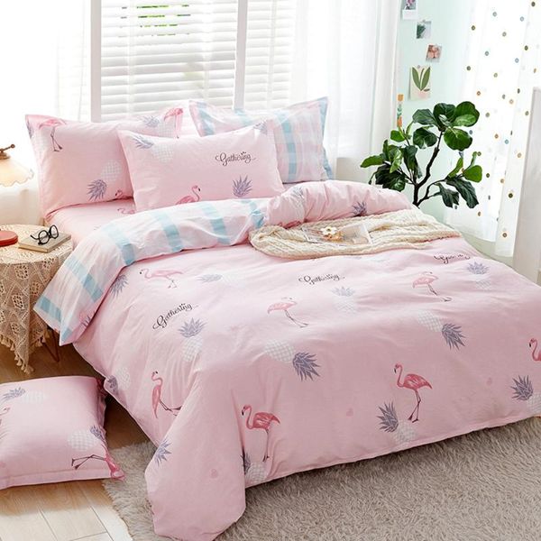 bedding sets 100% cotton set duvet cover + pillowcase pink flamingo quilt bed linens no sheet single king hometextile
bedding sets 100% cotton set duvet cover + pillowcase pink flamingo quilt bed linens no sheet single king hometextile