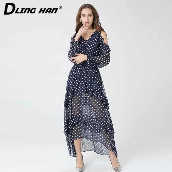 fashion dots print maxi dresss v-neck strapless long sleeve ruffle elastic waist vacation chiffon dresses casual, Black;gray
fashion dots print maxi dresss v-neck strapless long sleeve ruffle elastic waist vacation chiffon dresses casual, Black;gray