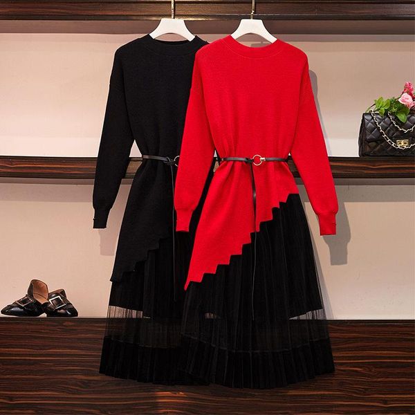 two piece dress plus size women's clothing 2021 spring autumn fashion irregular knitted sweater and mesh skirt set l- 4xl suits f2820, White
two piece dress plus size women's clothing 2021 spring autumn fashion irregular knitted sweater and mesh skirt set l- 4xl suits f2820, White