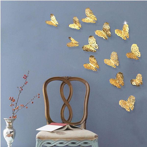 wall stickers 12pcs 3d gold and silver butterfly paste art home decoration party wedding display hollow room decor
wall stickers 12pcs 3d gold and silver butterfly paste art home decoration party wedding display hollow room decor
