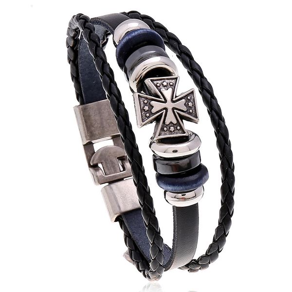bangles bracelet popular accessories woven leather personalized trend cross, Black
bangles bracelet popular accessories woven leather personalized trend cross, Black