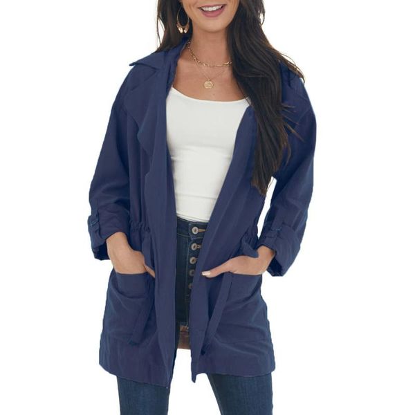 women's trench coats womens 2021 autumn fashion windbreaker coat ladies slim lace up waist jacket solid color clothes manteau femme, Tan;black
women's trench coats womens 2021 autumn fashion windbreaker coat ladies slim lace up waist jacket solid color clothes manteau femme, Tan;black
