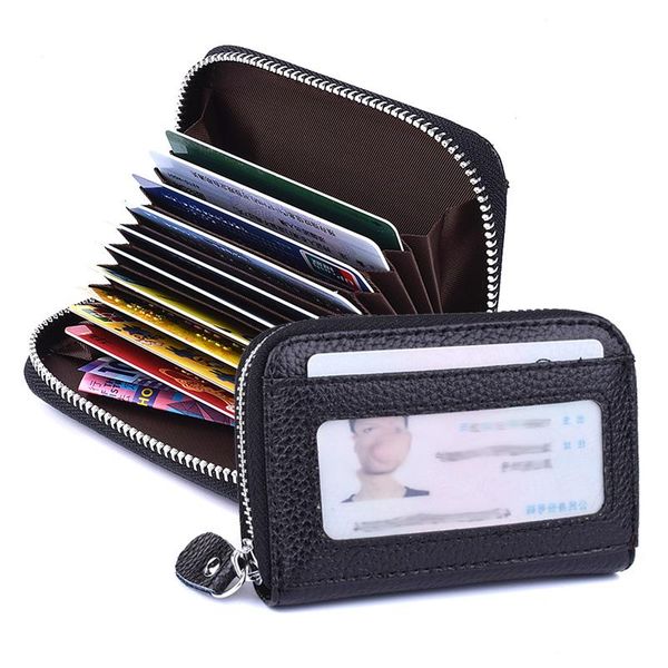 card holders nfc blocking accordion genuine leather wallet fashion 13 slots holder case women zipper purse, Brown;gray
card holders nfc blocking accordion genuine leather wallet fashion 13 slots holder case women zipper purse, Brown;gray