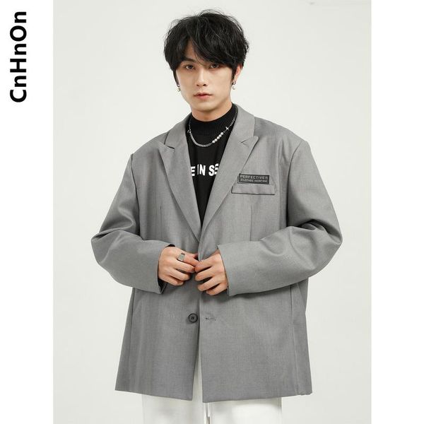 men's suits & blazers spring products korean style loose casual drape handsome retro suit jacket men m5-r-2110, White;black
men's suits & blazers spring products korean style loose casual drape handsome retro suit jacket men m5-r-2110, White;black