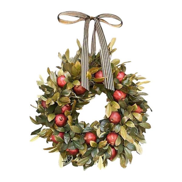 decorative flowers & wreaths artificial pomegranate leaves bow wreath door wall tree hanging thanksgiving gift durable multiple-uses handmad
decorative flowers & wreaths artificial pomegranate leaves bow wreath door wall tree hanging thanksgiving gift durable multiple-uses handmad