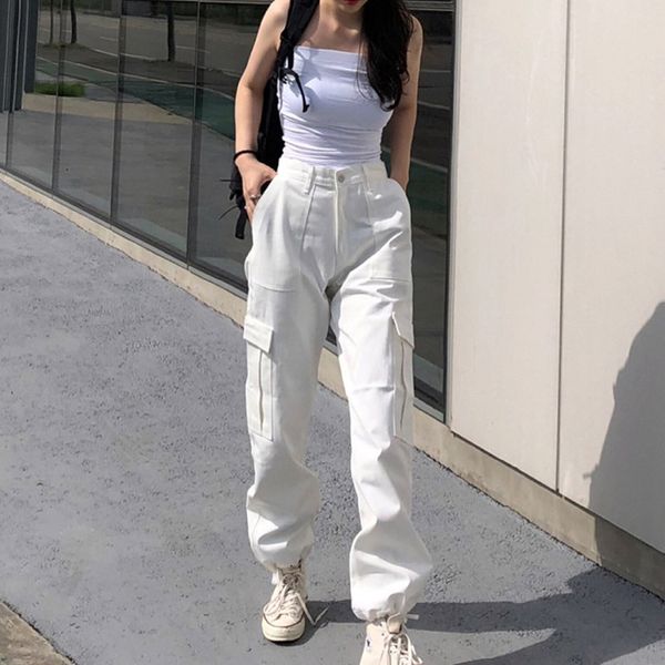 women's pants & capris female cargo pants with button-down pockets, short-waisted for fashionable women 67gn, Black;white
women's pants & capris female cargo pants with button-down pockets, short-waisted for fashionable women 67gn, Black;white