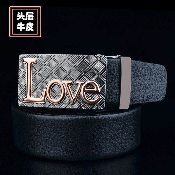personality and fashion men's love auto buckle korean leather trouser belt, Black;brown
personality and fashion men's love auto buckle korean leather trouser belt, Black;brown