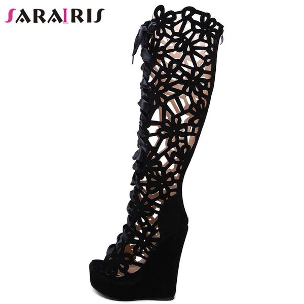 sandals sarairis female cool platform gladiator boots high wedges women street fashion knee summer shoes woman, Black
sandals sarairis female cool platform gladiator boots high wedges women street fashion knee summer shoes woman, Black
