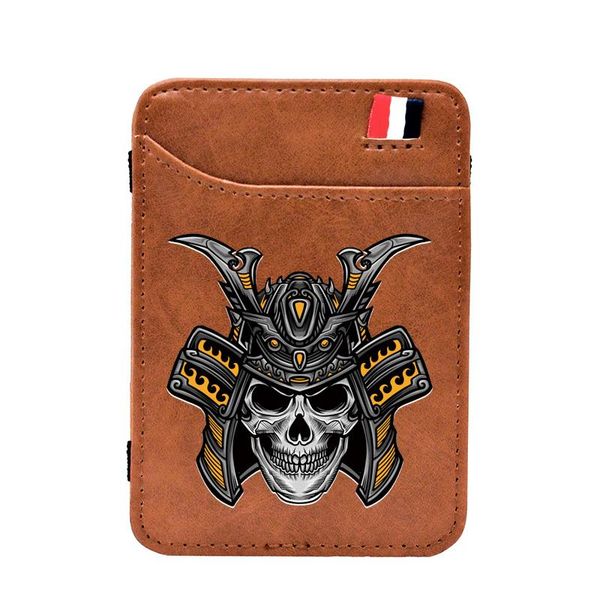 card holders cool punk style skull helmet printing pu leather holder wallet slim mini small magic purse, Brown;gray
card holders cool punk style skull helmet printing pu leather holder wallet slim mini small magic purse, Brown;gray