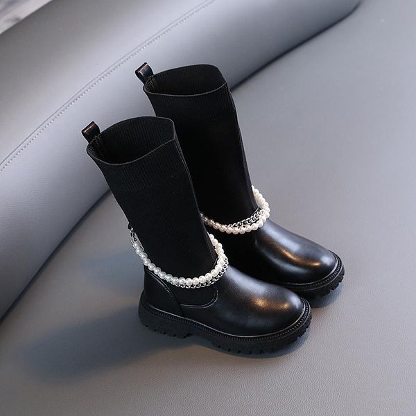 boots winter girls' knitted socks pearl princess soft-soled high long children' shoes, Black;grey
boots winter girls' knitted socks pearl princess soft-soled high long children' shoes, Black;grey