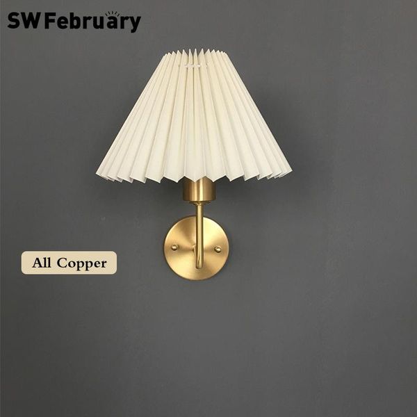 all copper wall lamp korean lamps for bedroom living room light home deco creative pleats with led bulb e27
all copper wall lamp korean lamps for bedroom living room light home deco creative pleats with led bulb e27