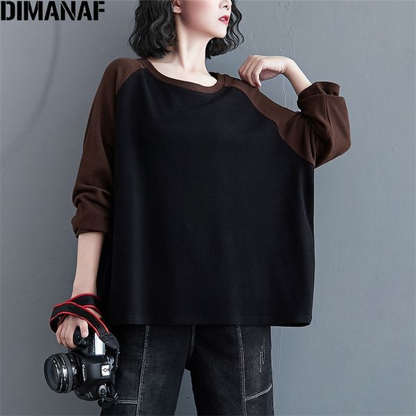 plus size women sweatshirt autumn patchwork colors o-neck loose pullover casual style vintage cotton tees 210531, Black
plus size women sweatshirt autumn patchwork colors o-neck loose pullover casual style vintage cotton tees 210531, Black