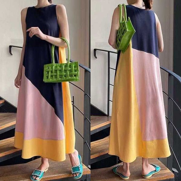 summer chic korean vintage casual elegant loose o neck contrast color sleeveless dress women big swing tank off shoulder 210610, Black;gray
summer chic korean vintage casual elegant loose o neck contrast color sleeveless dress women big swing tank off shoulder 210610, Black;gray