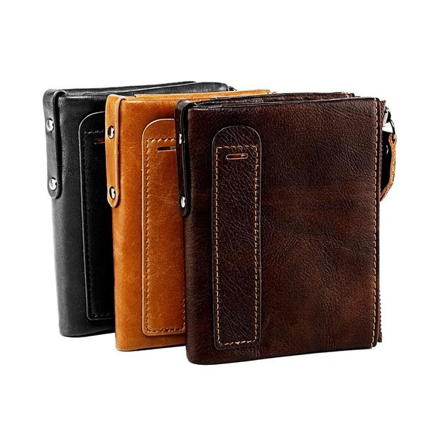 wallets explosion crazy horse leather mens wallet geneuine short anti-rfid stolen brush double zip purses, Red;black
wallets explosion crazy horse leather mens wallet geneuine short anti-rfid stolen brush double zip purses, Red;black