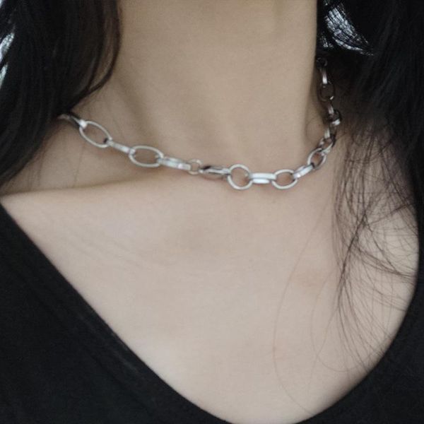 chains selling punk metal chain choker necklace for women fashion adjustable clavicle party jewelry accessories, Silver
chains selling punk metal chain choker necklace for women fashion adjustable clavicle party jewelry accessories, Silver