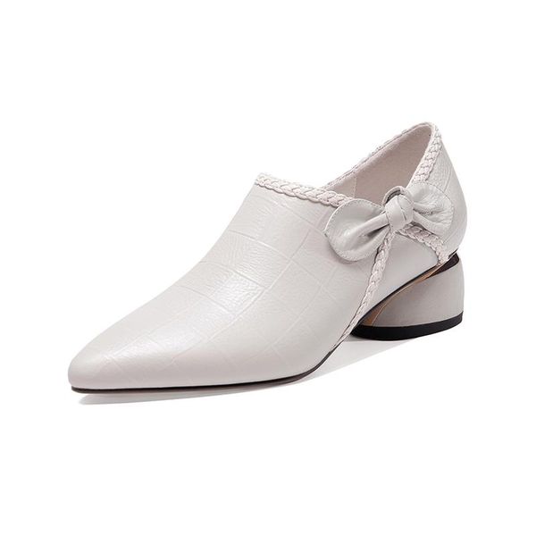 dress shoes strange med heels genuine leather women pumps poined toe woman spring summer brand office, Black
dress shoes strange med heels genuine leather women pumps poined toe woman spring summer brand office, Black