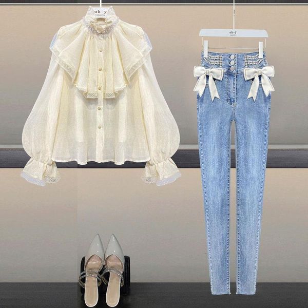 women's two piece pants women 2021 spring fashion two-piece suits female solid color buttons thin shirts ladies high waist slim pencil, White
women's two piece pants women 2021 spring fashion two-piece suits female solid color buttons thin shirts ladies high waist slim pencil, White