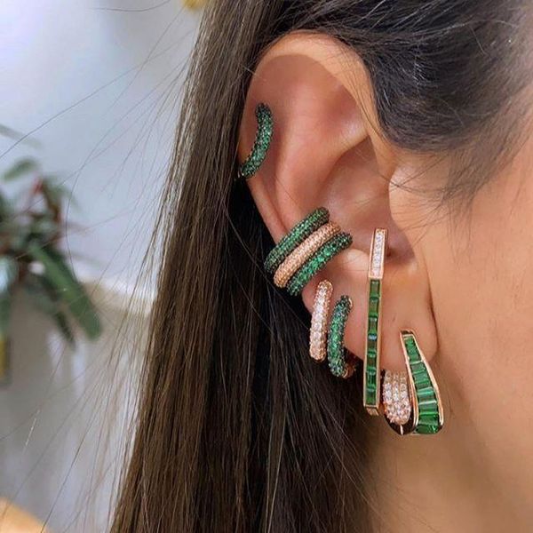 hoop & huggie 1 piece micro pave colorful cz rainbow green blue red white zirconia no pierced ear cuffs earrings women fashion charm jewelry, Golden;silver
hoop & huggie 1 piece micro pave colorful cz rainbow green blue red white zirconia no pierced ear cuffs earrings women fashion charm jewelry, Golden;silver