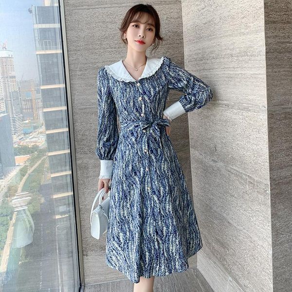 vintage dress women long sleeve a-line print 2021 spring french style midi slim elegant vestidos casual dresses, Black;gray
vintage dress women long sleeve a-line print 2021 spring french style midi slim elegant vestidos casual dresses, Black;gray