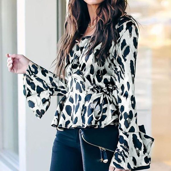 women blouses leopard casual turndown office blouse ladies chain print vintage chiffon shirt blusas plus size women's & shirts, White
women blouses leopard casual turndown office blouse ladies chain print vintage chiffon shirt blusas plus size women's & shirts, White