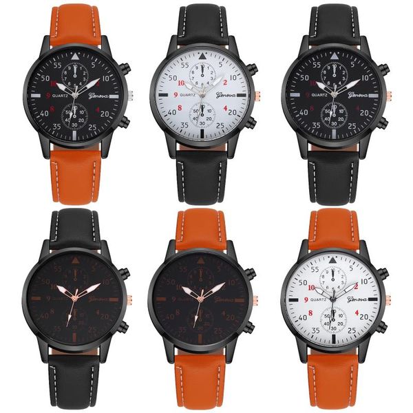wristwatches geneva watch luxury men casual leather strap man analog quartz clock gift relogio masculino, Slivery;brown
wristwatches geneva watch luxury men casual leather strap man analog quartz clock gift relogio masculino, Slivery;brown