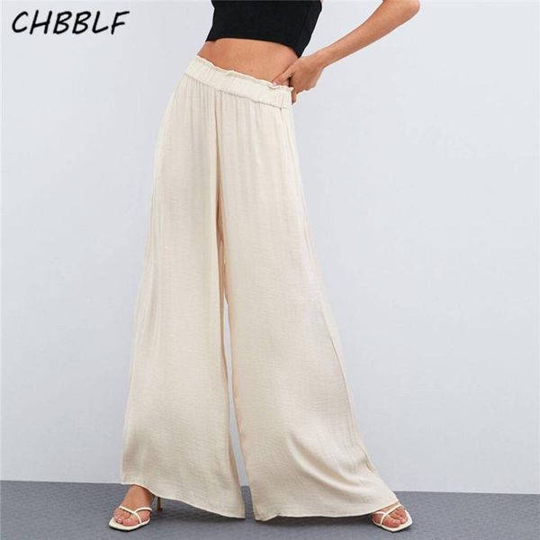 women's pants & capris chbblf women elegent solid white black wide leg elastic waist pant long trousers mujer njn1326, Black;white
women's pants & capris chbblf women elegent solid white black wide leg elastic waist pant long trousers mujer njn1326, Black;white