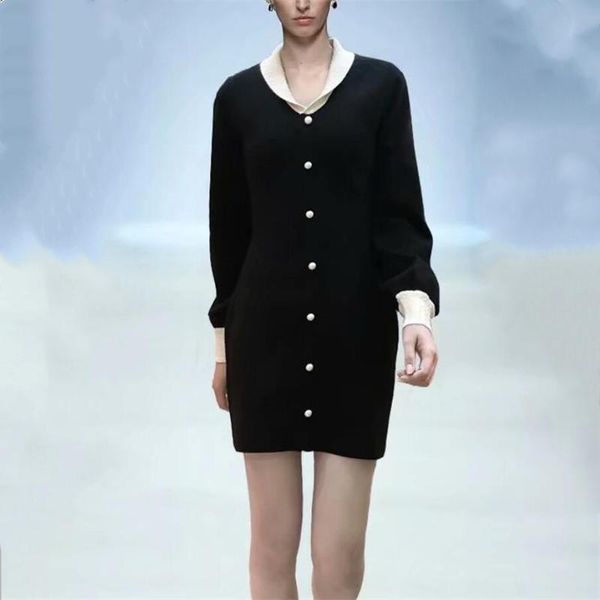 casual dresses women knitted dress 2021 spring autumn runway o-neck long sleeve beading patchwork elegant sweater np0872c, Black;gray
casual dresses women knitted dress 2021 spring autumn runway o-neck long sleeve beading patchwork elegant sweater np0872c, Black;gray