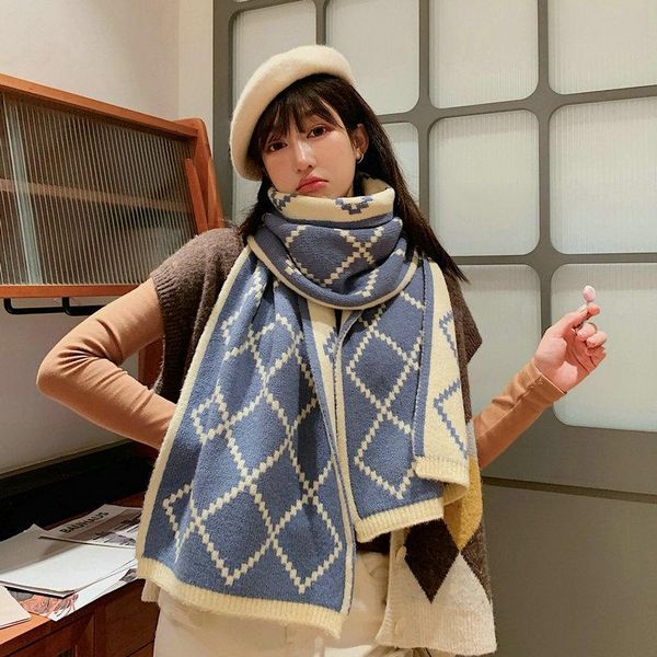scarves arrival comfortable thick soft plaid 8 colors scarf warm double side fresh fashion cute knit classical shawl, Blue;gray
scarves arrival comfortable thick soft plaid 8 colors scarf warm double side fresh fashion cute knit classical shawl, Blue;gray