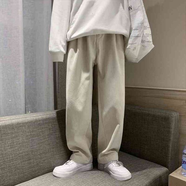 spring corduroy casual pants mens korean fashion loose solid color straight pants men streetwear hip wide leg men, Black 
spring corduroy casual pants mens korean fashion loose solid color straight pants men streetwear hip wide leg men, Black