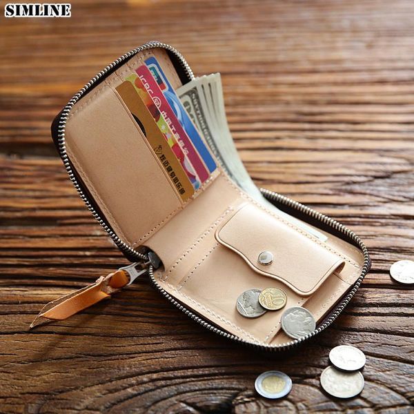 100% genuine leather wallet for men male vintage handmade short bifold zipper purse with card holder coin pocket money bag wallets, Red;black
100% genuine leather wallet for men male vintage handmade short bifold zipper purse with card holder coin pocket money bag wallets, Red;black
