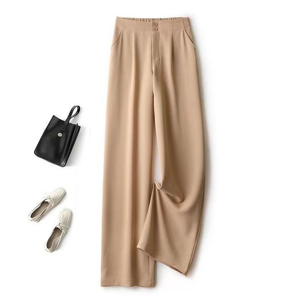 women's pants & capris 2021 summer autumn chiffon suit button high waist wide leg pant solid color ol elegant elastic casual trousers, Black;white
women's pants & capris 2021 summer autumn chiffon suit button high waist wide leg pant solid color ol elegant elastic casual trousers, Black;white