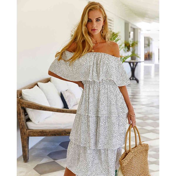 jastie ruffle off the shoulder dress polka-dot print women midi dresses boho hippie cake casual beach dress vestidos femme 210419, White
jastie ruffle off the shoulder dress polka-dot print women midi dresses boho hippie cake casual beach dress vestidos femme 210419, White