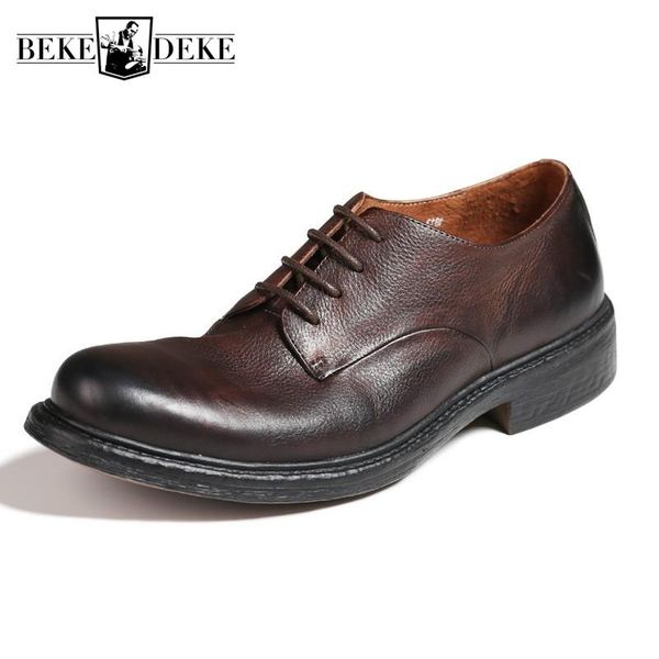 dress shoes vintage mens lace up round toe work autumn cowhide genuine leather retro business man formal chaussure homme, Black
dress shoes vintage mens lace up round toe work autumn cowhide genuine leather retro business man formal chaussure homme, Black
