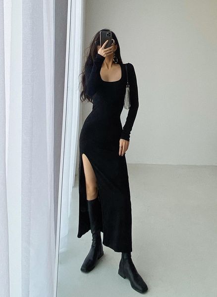 casual dresses nic elegant long sleeve slit maxi dress women fashion club party vestidos outfits hip skinny solid female midi, Black;gray
casual dresses nic elegant long sleeve slit maxi dress women fashion club party vestidos outfits hip skinny solid female midi, Black;gray