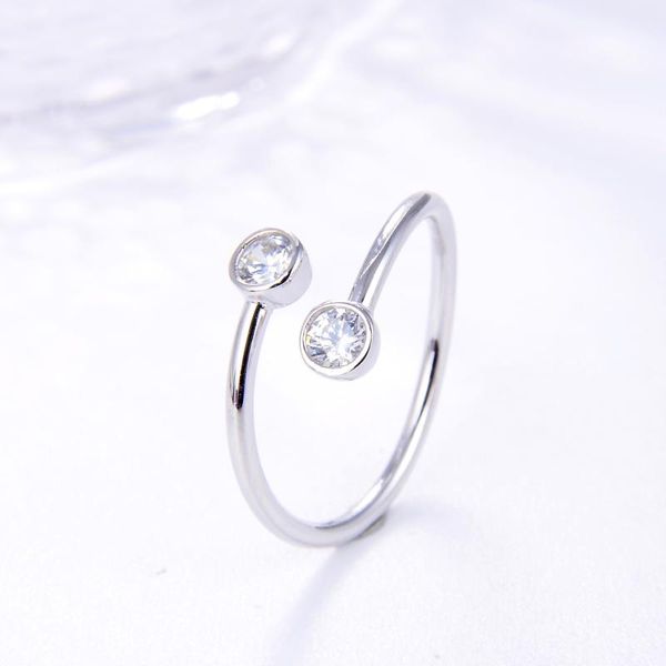 sterling silver double diamond single circle ring women inlaid zircon opening simple fashion cluster rings, Golden;silver
sterling silver double diamond single circle ring women inlaid zircon opening simple fashion cluster rings, Golden;silver