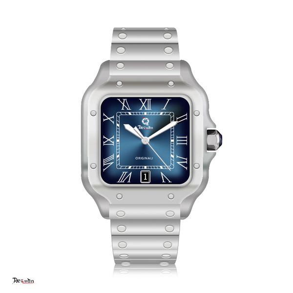 men's luxury automatic mechanical watch 100xl requin santo silver white stainless steel case wssa blue three-hand dial sapphire waterpr, Slivery;brown
men's luxury automatic mechanical watch 100xl requin santo silver white stainless steel case wssa blue three-hand dial sapphire waterpr, Slivery;brown