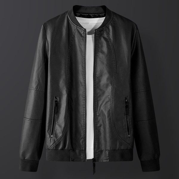 men's jackets 2021 spring autumn jacket slim casual stand-up collar leather youth korean fashion, Black;brown
men's jackets 2021 spring autumn jacket slim casual stand-up collar leather youth korean fashion, Black;brown