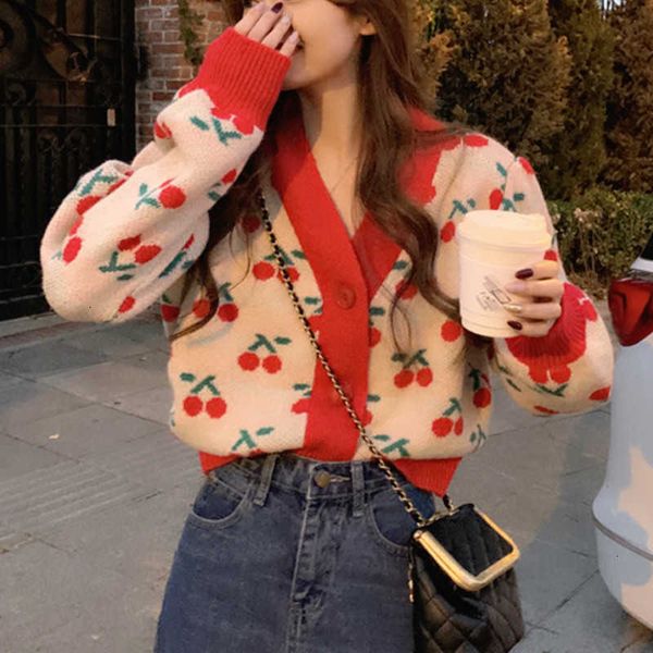 women's sweaters ugly christmas autumn winter sweet cherry cardigan female shrot korean japanese sweater coat women g3zk, White;black
women's sweaters ugly christmas autumn winter sweet cherry cardigan female shrot korean japanese sweater coat women g3zk, White;black