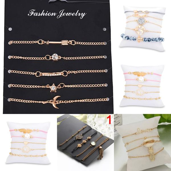5pcs/set multilayer shell moon star heart pearl crystal marble charm bracelets for women boho tassel bracelet jewelry, Golden;silver
5pcs/set multilayer shell moon star heart pearl crystal marble charm bracelets for women boho tassel bracelet jewelry, Golden;silver