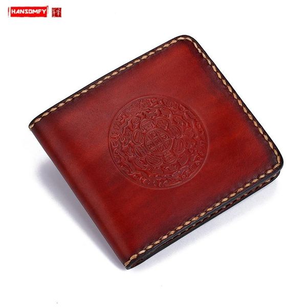 wallets men card holder wallet short men's small coin purse handmade retro jiugong gossip first layer cowhide simple leather, Red;black
wallets men card holder wallet short men's small coin purse handmade retro jiugong gossip first layer cowhide simple leather, Red;black