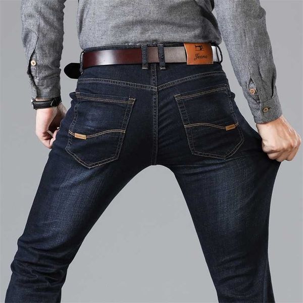 classic style men's black blue regular fit jeans business casual stretch denim pants male brand trousers 211111
classic style men's black blue regular fit jeans business casual stretch denim pants male brand trousers 211111