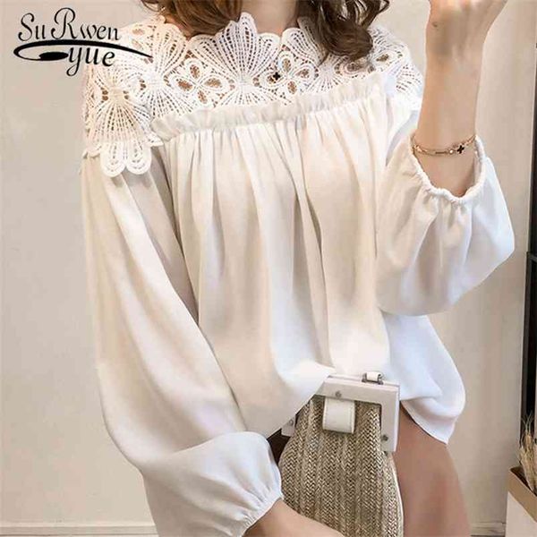 spring blusas plus size lace women blouse casual shirt long sleeve vintage hooked hollow korean clothes d84 210421, White
spring blusas plus size lace women blouse casual shirt long sleeve vintage hooked hollow korean clothes d84 210421, White