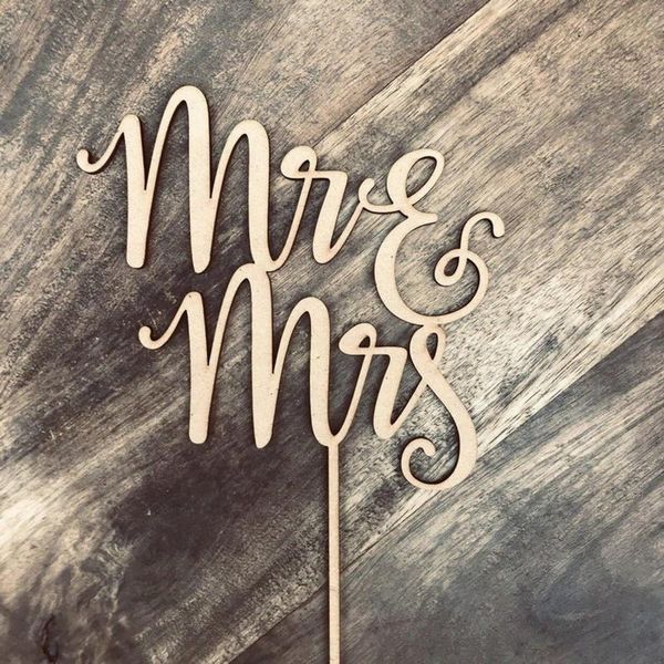

other event & party supplies wedding cake er engagement mr&mrs for wedding, rustic wood acrylic decor
