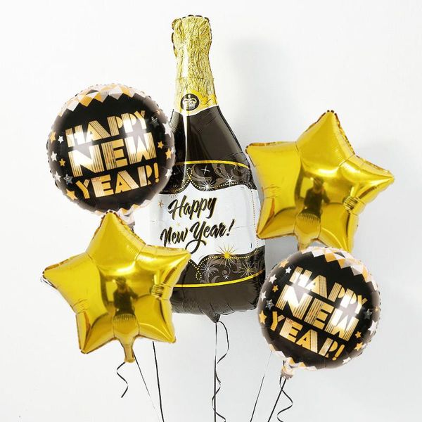 party decoration 1set champagne happy year foil balloon with black & gold balloons kit for ddecorations kids gifts
party decoration 1set champagne happy year foil balloon with black & gold balloons kit for ddecorations kids gifts