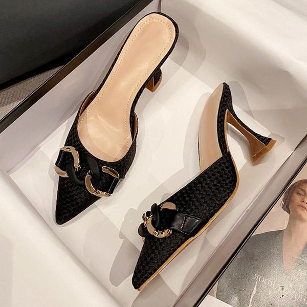 dress shoes black high heels dance women slippers fashion chain decoration pointed toe shallow slip on mules femme pumps sandals
dress shoes black high heels dance women slippers fashion chain decoration pointed toe shallow slip on mules femme pumps sandals