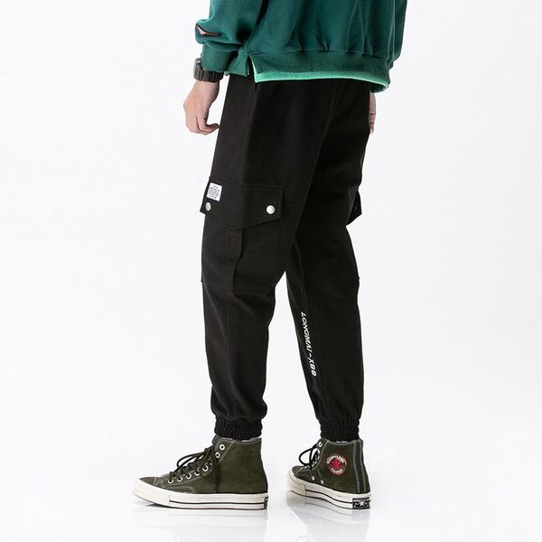 pants men's loose straight-leg cotton drawstring youth solid color washed casual trousers, Black
pants men's loose straight-leg cotton drawstring youth solid color washed casual trousers, Black