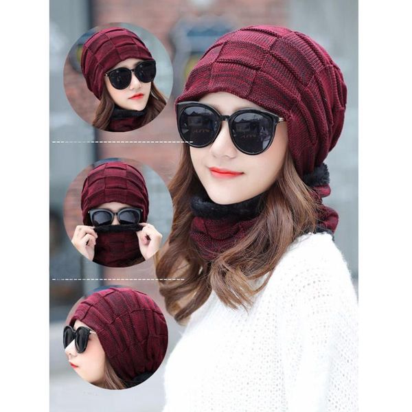 beanie/skull caps checked wool cap women winter warm crochet knit beanie hat & collar scarf set, Blue;gray
beanie/skull caps checked wool cap women winter warm crochet knit beanie hat & collar scarf set, Blue;gray