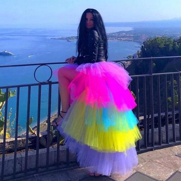 multi color high low long tulle skirts elegant tiered women tutu skirt elastic waist ruffled asymmetrical rainbow, Black
multi color high low long tulle skirts elegant tiered women tutu skirt elastic waist ruffled asymmetrical rainbow, Black