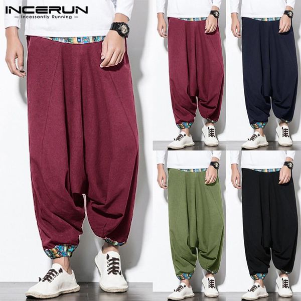 men's pants incerun men harem drop crotch joggers patchwork chinese style vintage baggy trousers streetwear dance 2021 s-5xl, Black
men's pants incerun men harem drop crotch joggers patchwork chinese style vintage baggy trousers streetwear dance 2021 s-5xl, Black