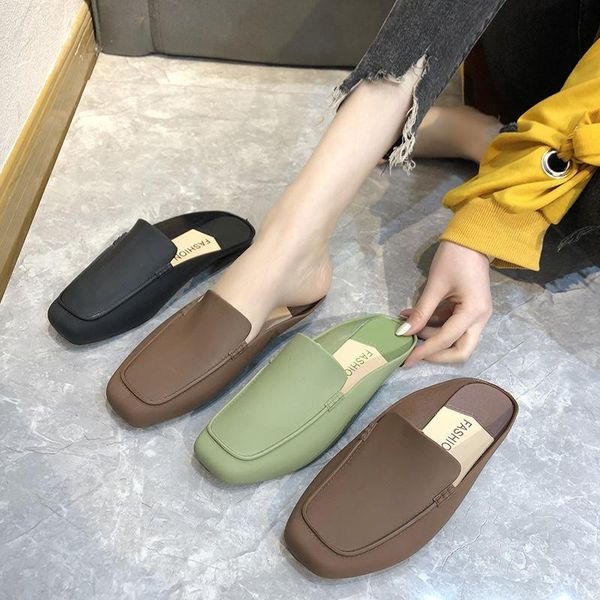 sandals autumn and summer lazy half slippers women's bag head flat heel simple fashion wear, Black
sandals autumn and summer lazy half slippers women's bag head flat heel simple fashion wear, Black